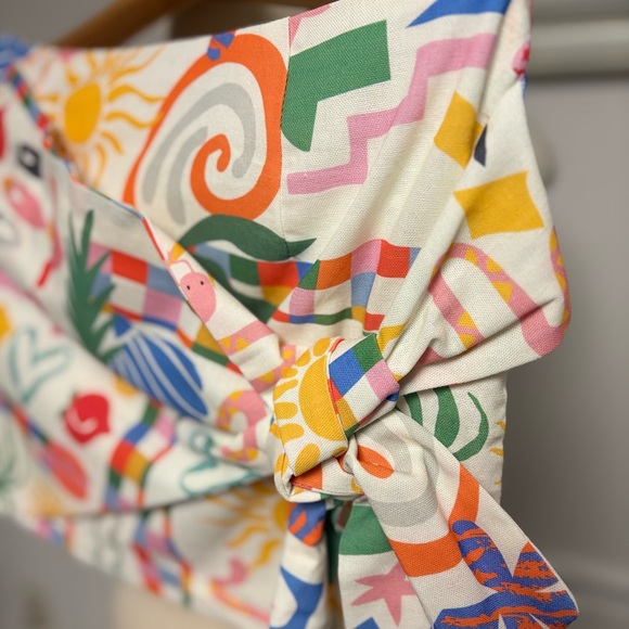 Peppermayo Mini Skirt sz6 At First Light Linen Wrap Summer Palm Beach Coastal - Picture 3 of 9